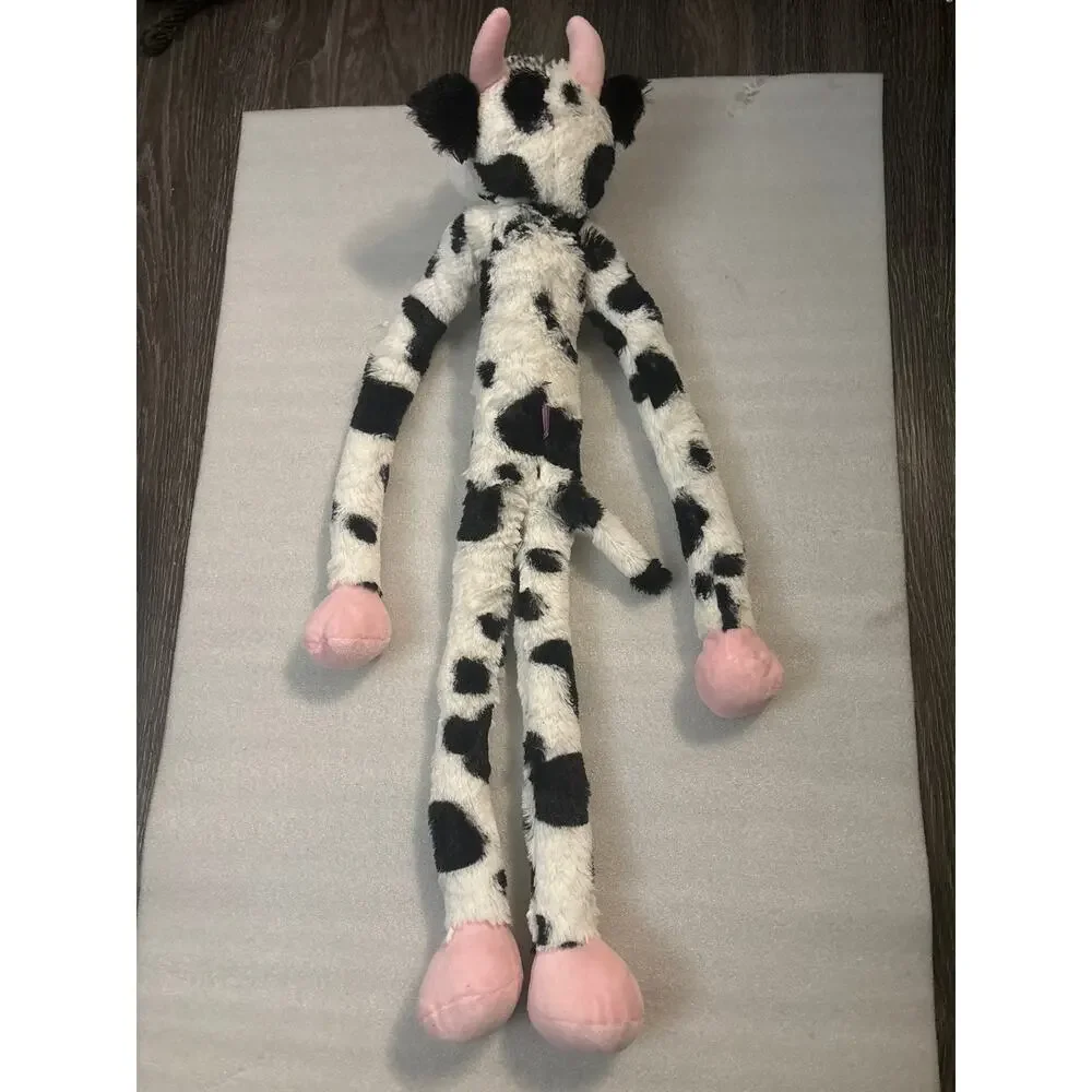 MultiPet Swingin Slevins Black/White Cow Long Arm Dog Toy NEW Stuffed Animal